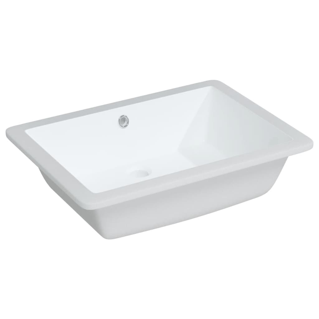 Bathroom Sink Rectangular Ceramic White - Bend