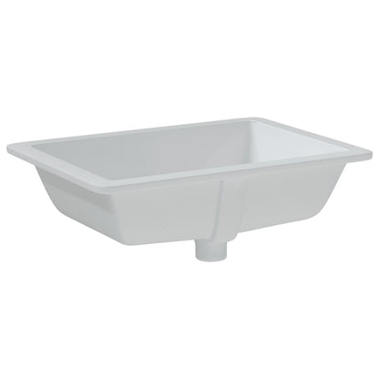 Bathroom Sink Rectangular Ceramic White - Bend