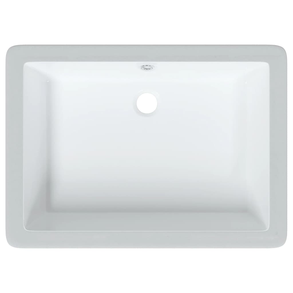 Bathroom Sink Rectangular Ceramic White - Bend