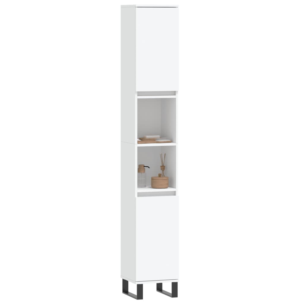 Bathroom Cabinet White 30x30x190 cm Engineered Wood - Bend