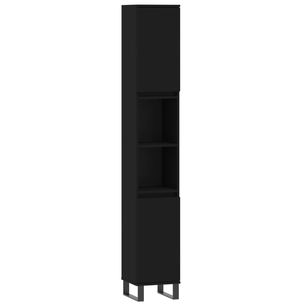 Modern Black Bathroom Storage Cabinet - Bend