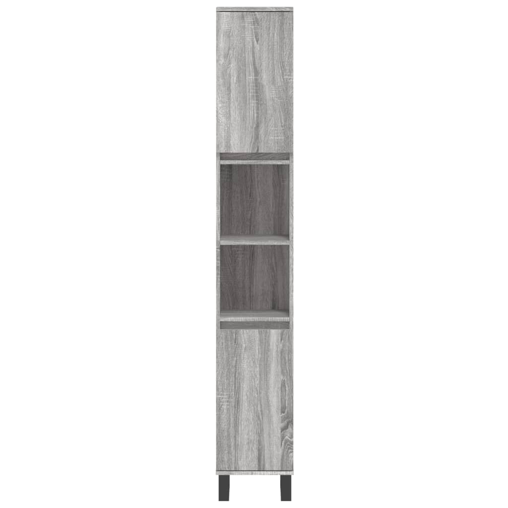 Bathroom Cabinet Grey Sonoma 30x30x190 cm Engineered Wood