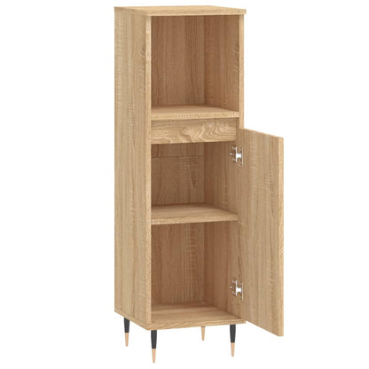 Bathroom Cabinet Sonoma Oak 30x30x100 cm Engineered Wood - Bend