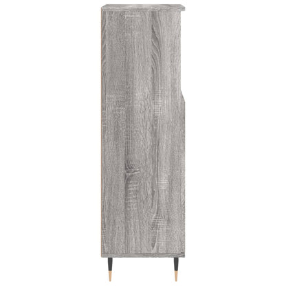 Bathroom Cabinet Grey Sonoma 30x30x100 cm Engineered Wood