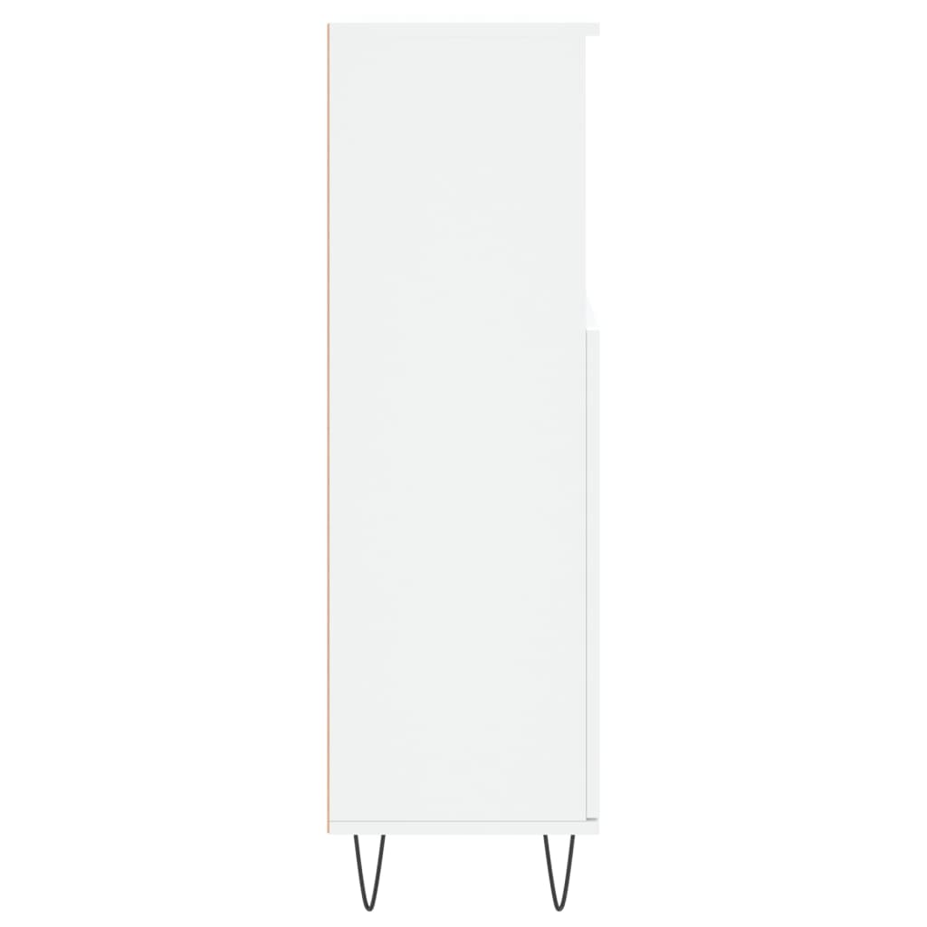 Bathroom Cabinet White 30x30x100 cm Engineered Wood