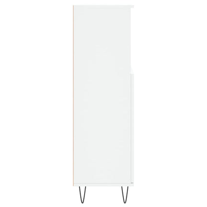 Bathroom Cabinet White 30x30x100 cm Engineered Wood