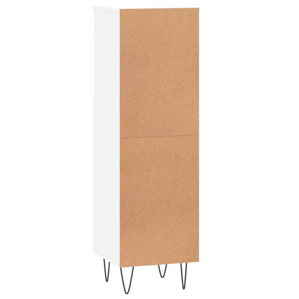 Bathroom Cabinet White 30x30x100 cm Engineered Wood