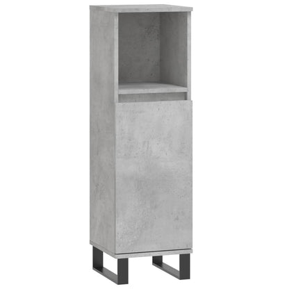 Bathroom Cabinet Concrete Grey 30x30x100 cm Engineered Wood - Bend