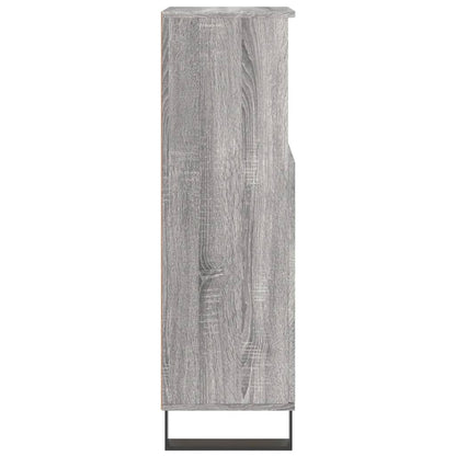 Bathroom Cabinet Grey Sonoma 30x30x100 cm Engineered Wood - Bend