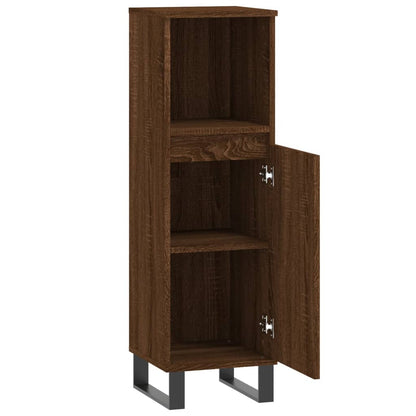 Bathroom Storage Cabinet in Brown Oak Finish - Bend