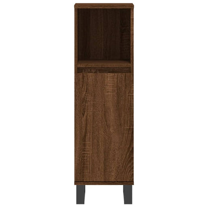 Bathroom Storage Cabinet in Brown Oak Finish - Bend