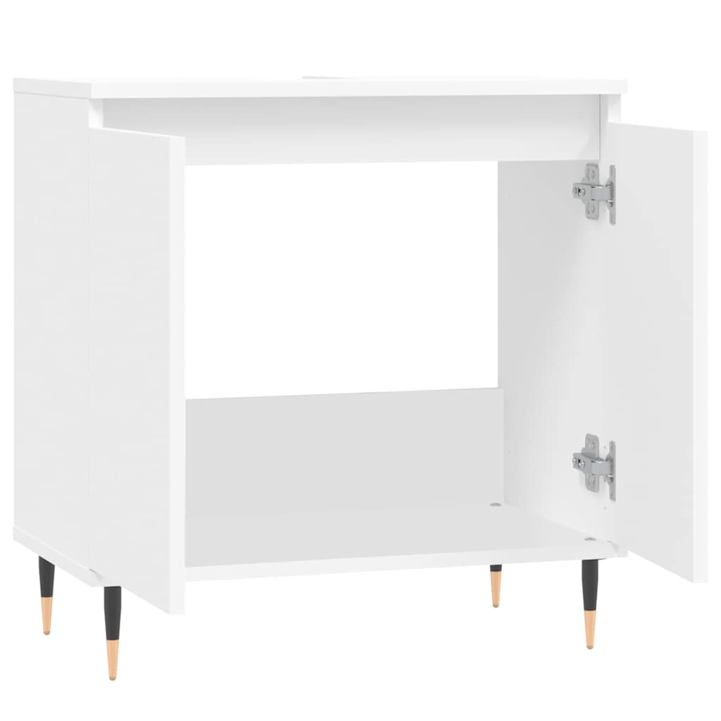 Bathroom Cabinet White 58x33x60 cm Engineered Wood