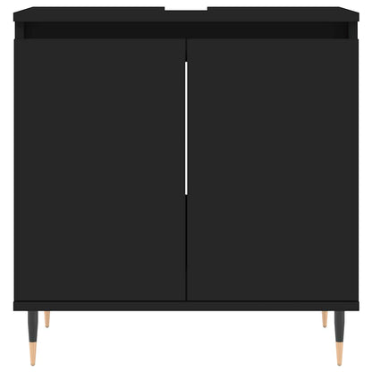 Bathroom Cabinet Black 58x33x60 cm Engineered Wood