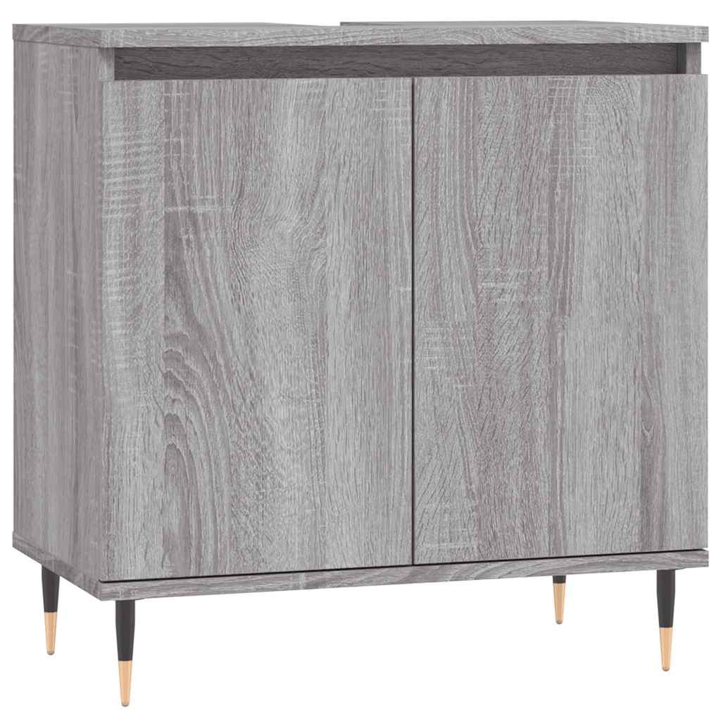 Bathroom Cabinet Grey Sonoma 58x33x60 cm Engineered Wood