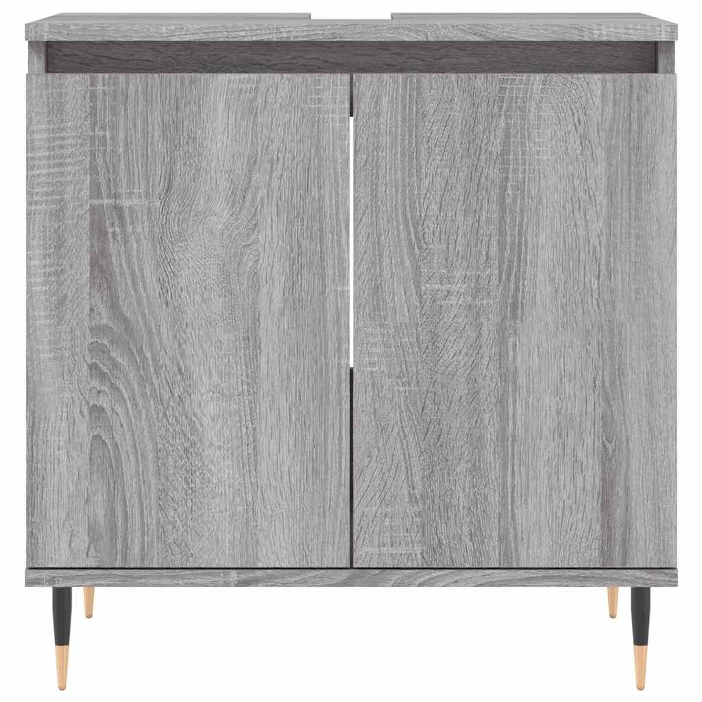 Bathroom Cabinet Grey Sonoma 58x33x60 cm Engineered Wood