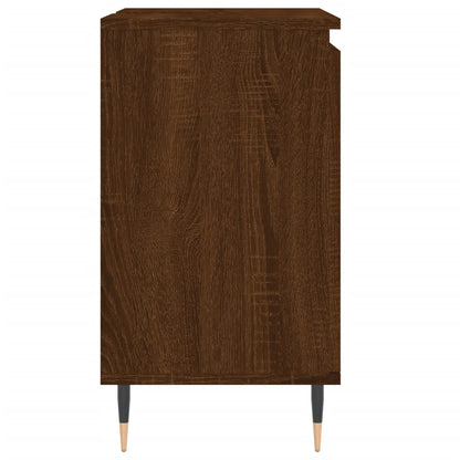 Bathroom Cabinet Engineered Wood 58x33x60 cm Brown Oak Finish - Bend