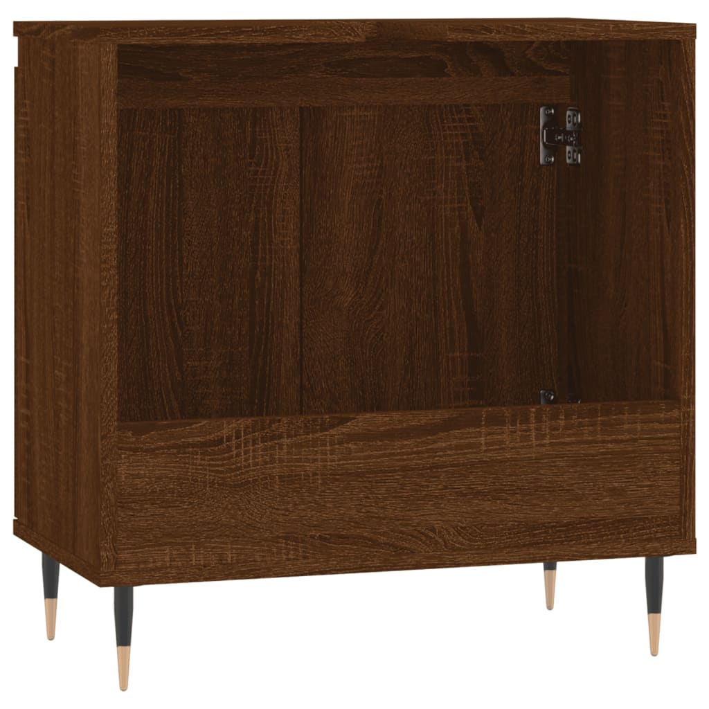 Bathroom Cabinet Engineered Wood 58x33x60 cm Brown Oak Finish - Bend