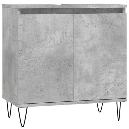 Bathroom Cabinet Concrete Grey 58x33x60 cm Engineered Wood