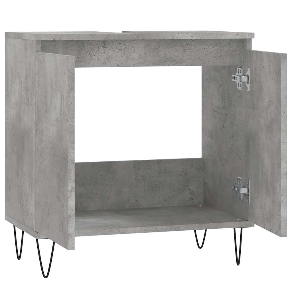 Bathroom Cabinet Concrete Grey 58x33x60 cm Engineered Wood