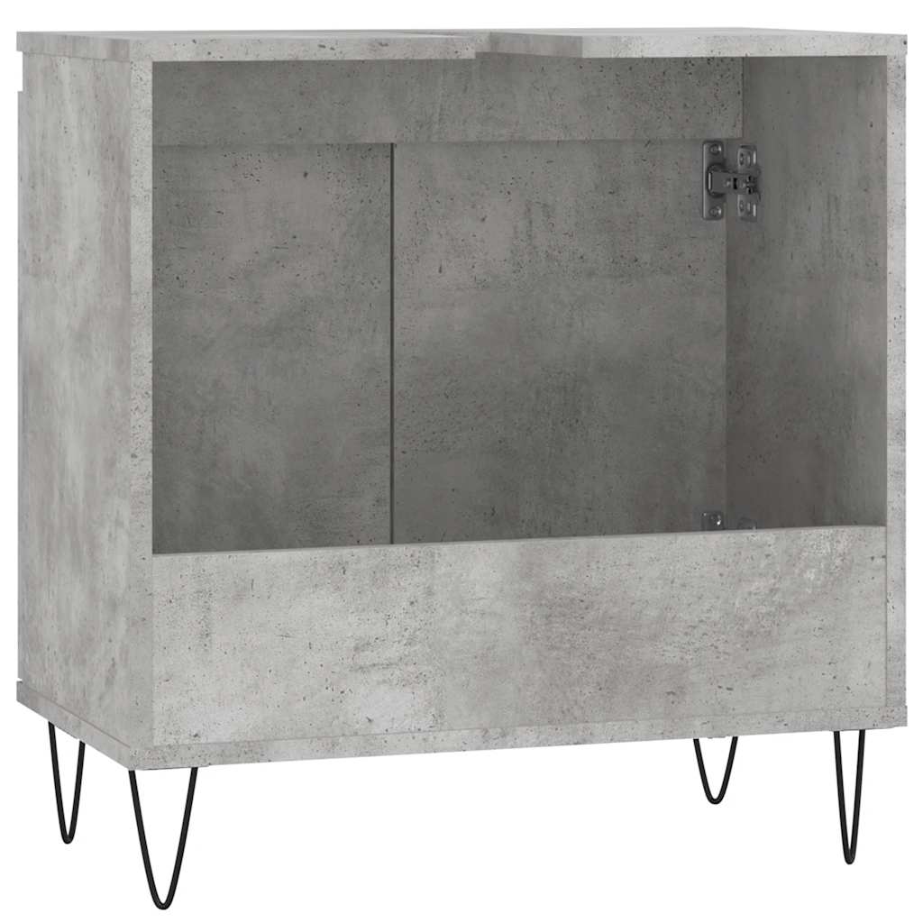 Bathroom Cabinet Concrete Grey 58x33x60 cm Engineered Wood