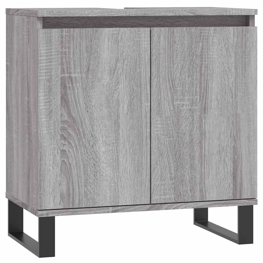 Bathroom Cabinet Grey Sonoma 58x33x60 cm Engineered Wood