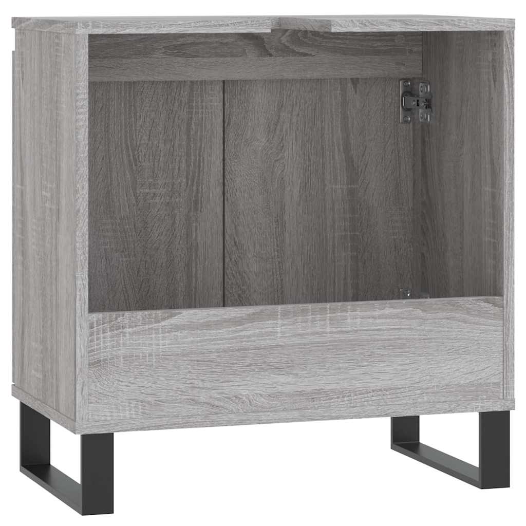 Bathroom Cabinet Grey Sonoma 58x33x60 cm Engineered Wood