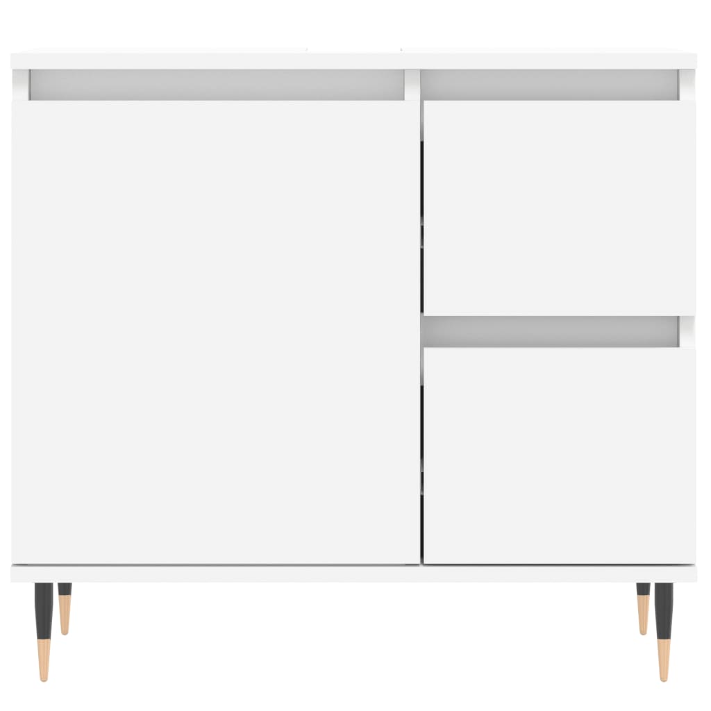 Bathroom Cabinet White 65x33x60 cm Engineered Wood - Bend