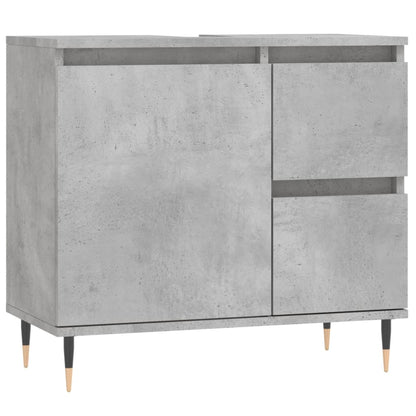 Bathroom Cabinet Concrete Grey 65x33x60 cm Engineered Wood - Bend