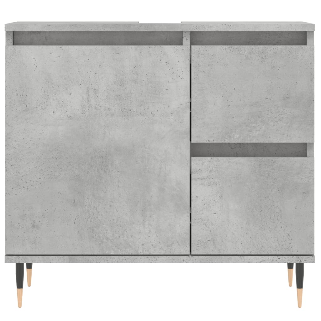 Bathroom Cabinet Concrete Grey 65x33x60 cm Engineered Wood - Bend