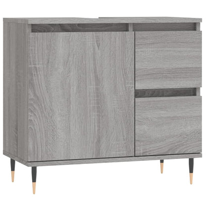 Bathroom Cabinet Grey Sonoma 65x33x60 cm Engineered Wood