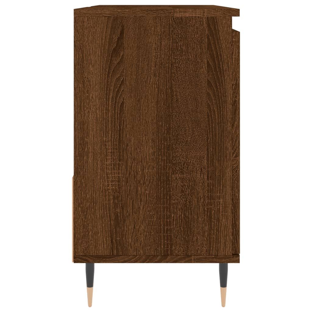 Brown Oak Bathroom Storage Cabinet in Engineered Wood - Bend