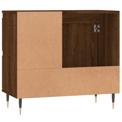 Brown Oak Bathroom Storage Cabinet in Engineered Wood - Bend