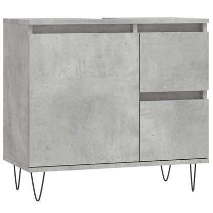 Bathroom Cabinet Concrete Grey 65x33x60 cm Engineered Wood