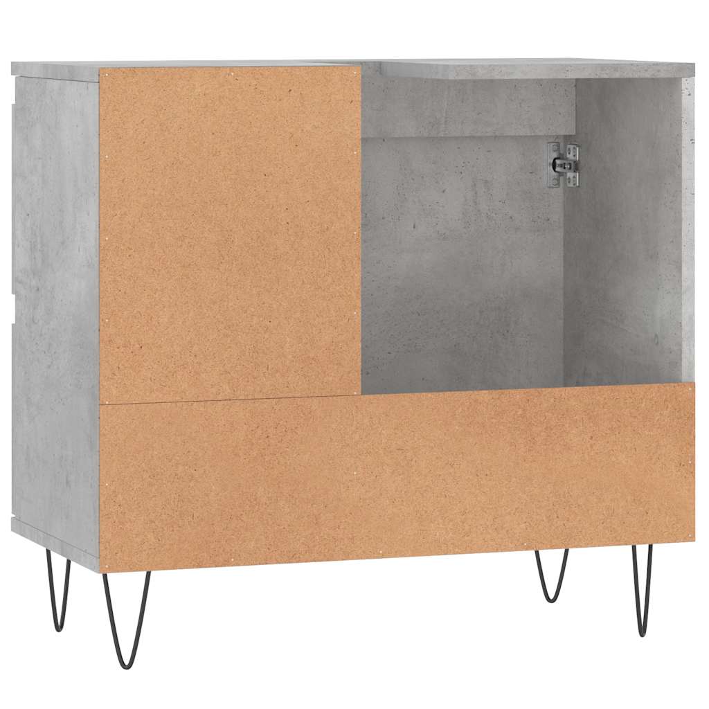 Bathroom Cabinet Concrete Grey 65x33x60 cm Engineered Wood