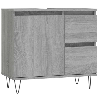 Bathroom Cabinet Grey Sonoma 65x33x60 cm Engineered Wood