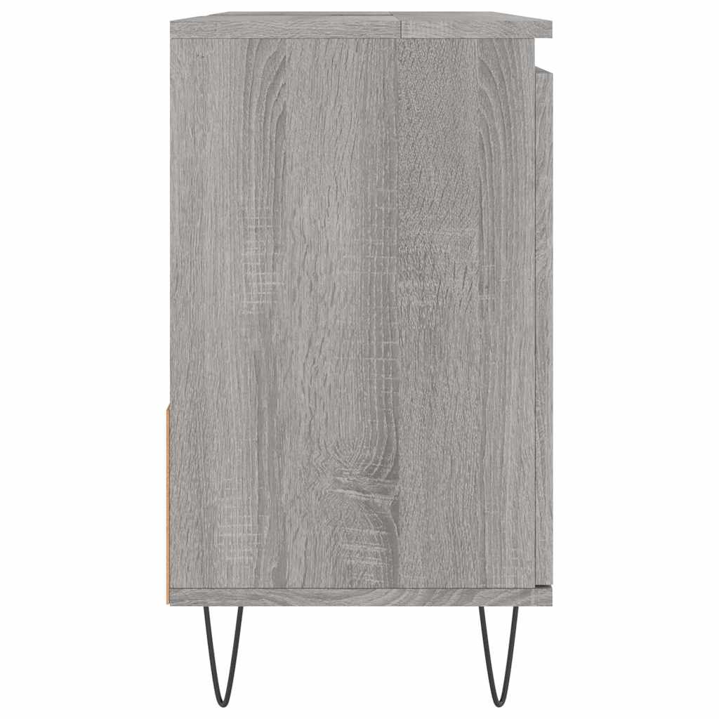 Bathroom Cabinet Grey Sonoma 65x33x60 cm Engineered Wood