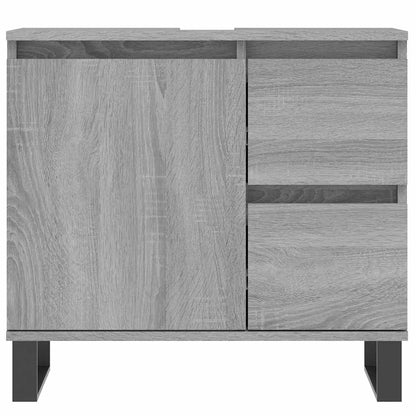 Bathroom Cabinet Grey Sonoma 65x33x60 cm Engineered Wood