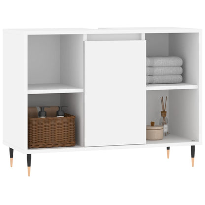 Bathroom Cabinet White 80x33x60 cm Engineered Wood - Bend