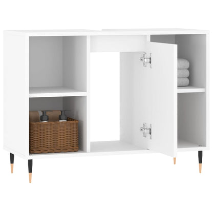 Bathroom Cabinet White 80x33x60 cm Engineered Wood - Bend