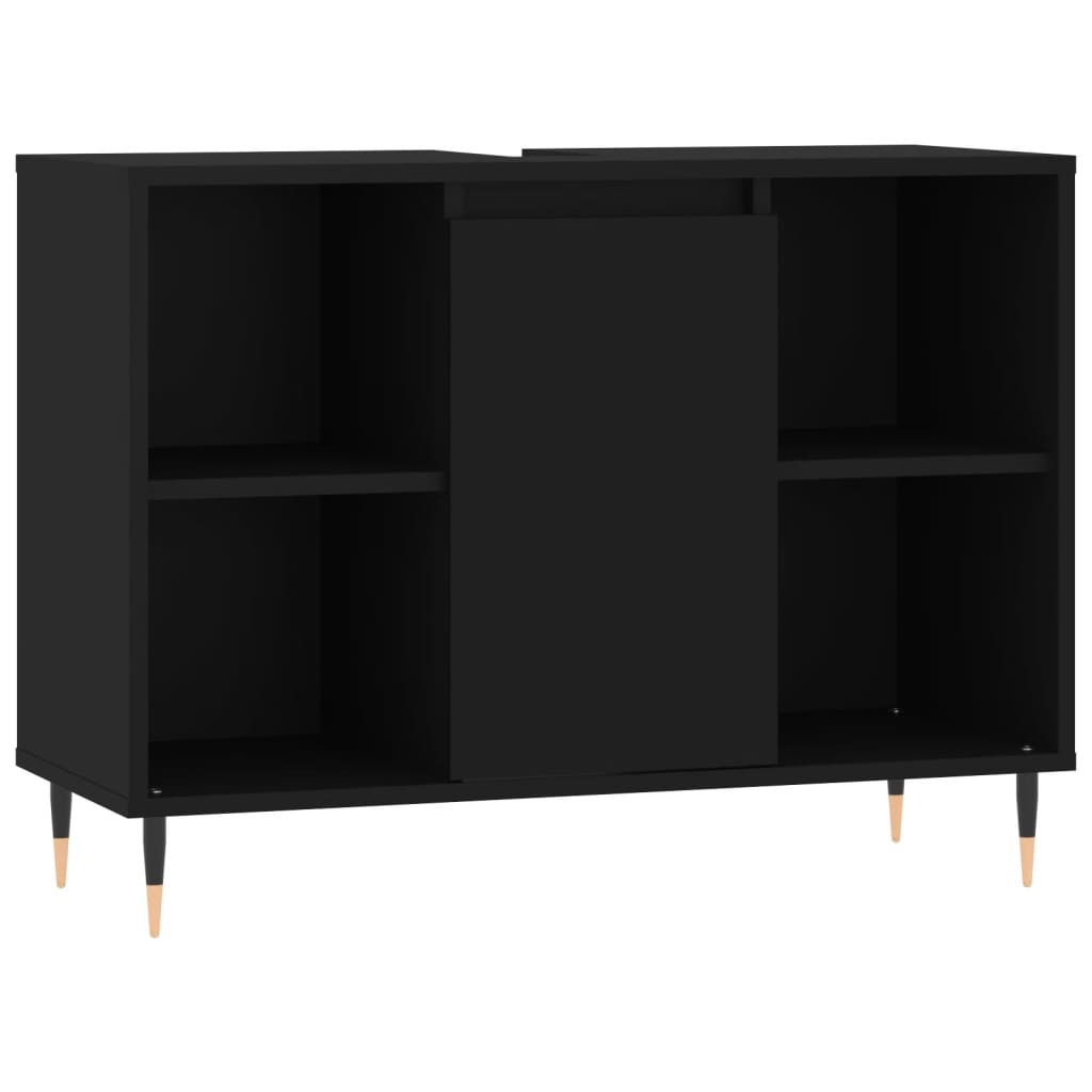 Black 4-Drawer Bathroom Storage Cabinet - Bend