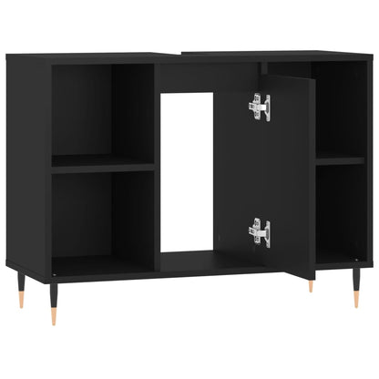 Black 4-Drawer Bathroom Storage Cabinet - Bend