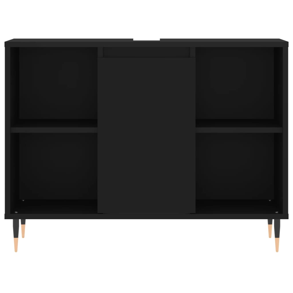 Black 4-Drawer Bathroom Storage Cabinet - Bend