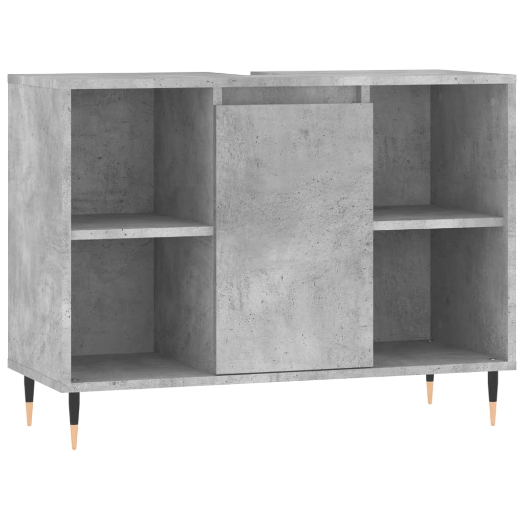 Bathroom Cabinet Concrete Grey 80x33x60 cm Engineered Wood - Bend