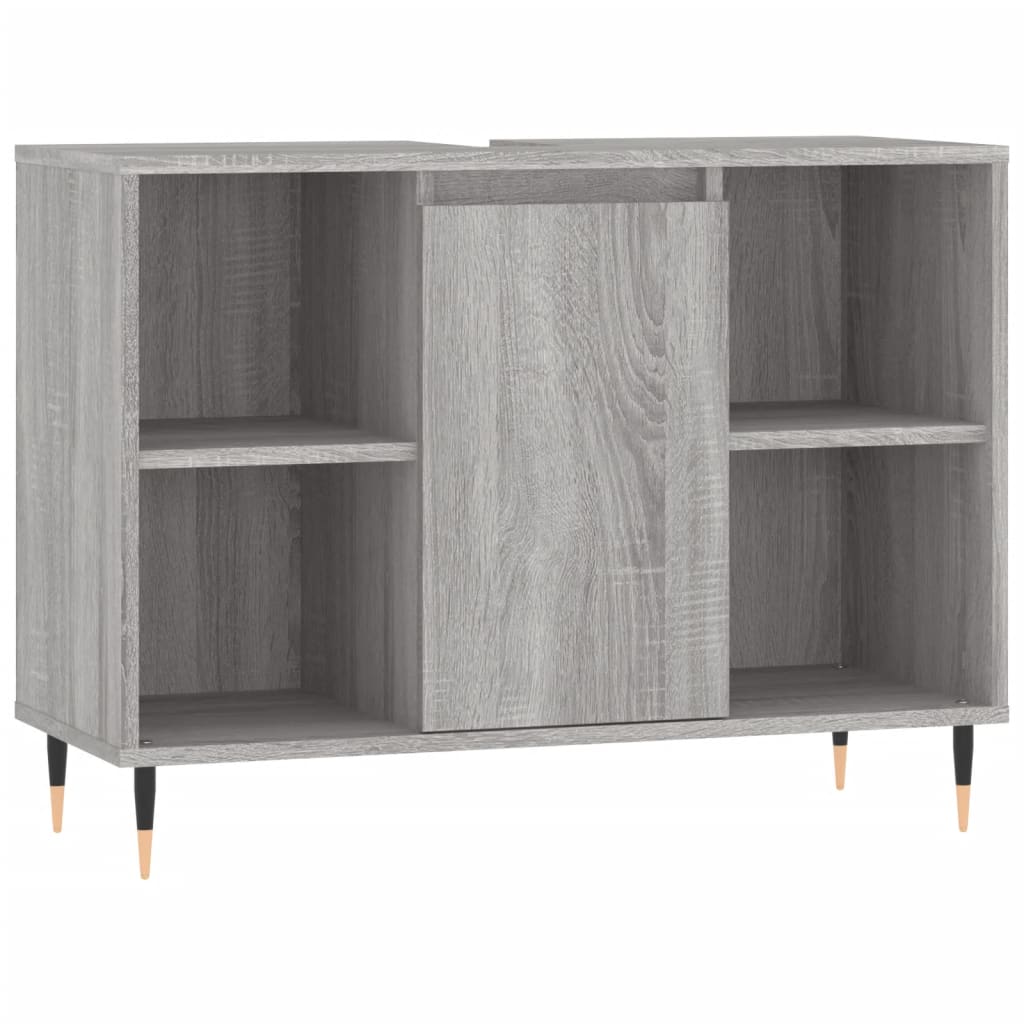 Bathroom Cabinet Grey Sonoma 80x33x60 cm Engineered Wood - Bend