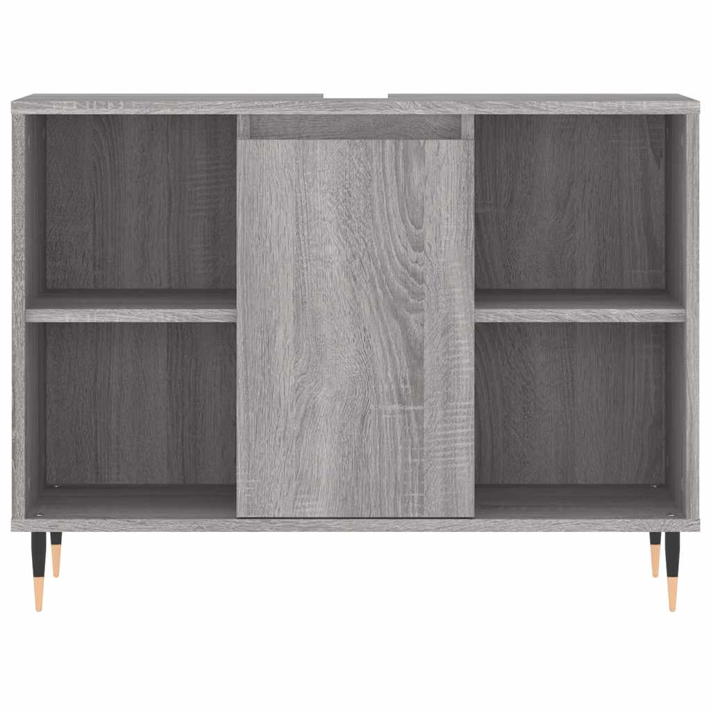 Bathroom Cabinet Grey Sonoma 80x33x60 cm Engineered Wood - Bend