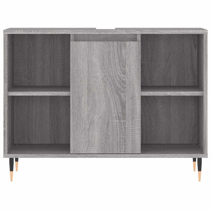 Bathroom Cabinet Grey Sonoma 80x33x60 cm Engineered Wood - Bend