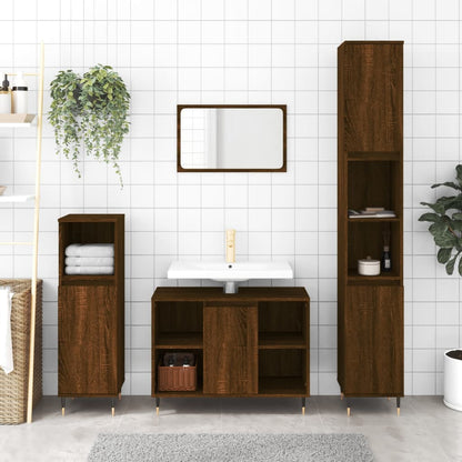 Wooden Bathroom Storage Cabinet with Iron Feet - Bend