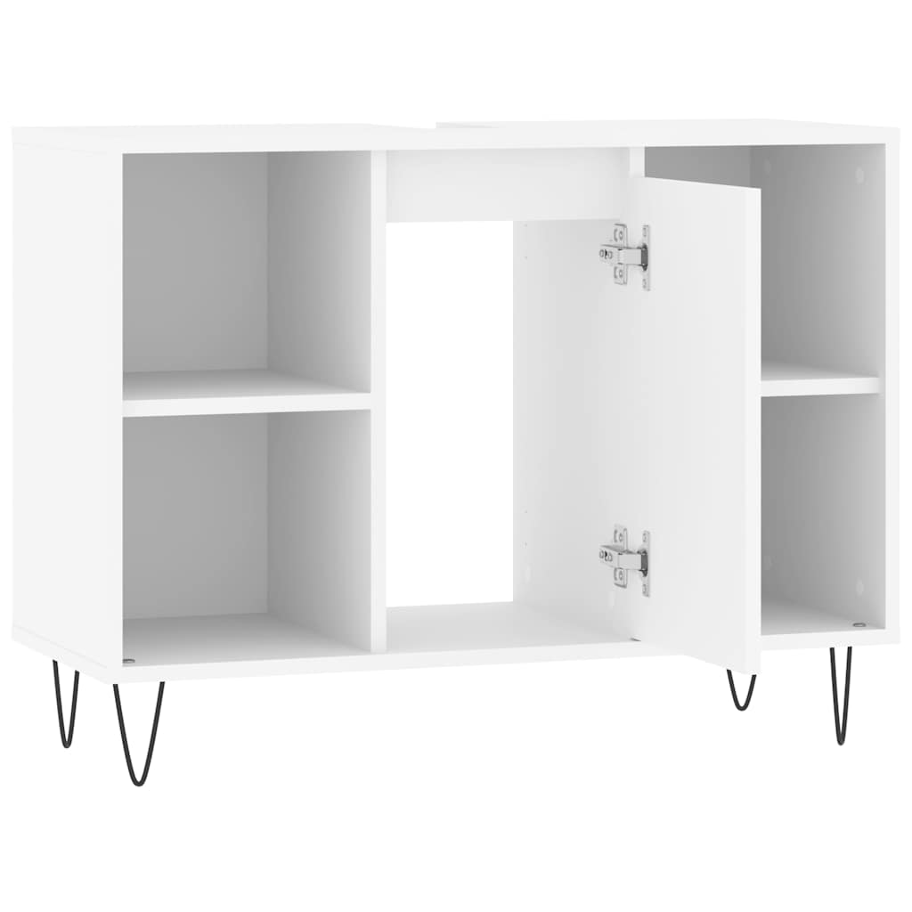 Bathroom Cabinet White 80x33x60 cm Engineered Wood