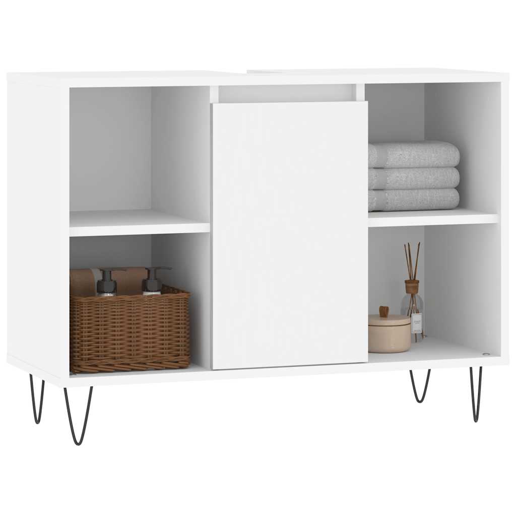 Bathroom Cabinet White 80x33x60 cm Engineered Wood