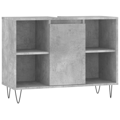 Bathroom Cabinet Concrete Grey 80x33x60 cm Engineered Wood - Bend